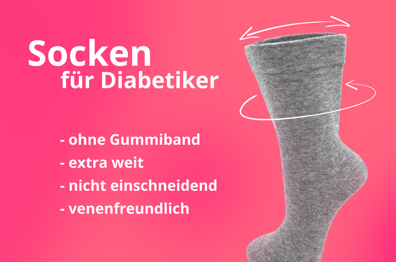Socken für Diabetiker. Extra weit und venenfreundlich Socken für Diabetiker. Extra weit und venenfreundlich